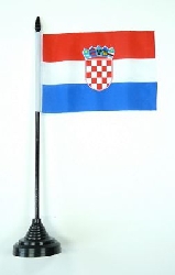 Kroatien Tisch-Fahne mit Fuss | 10 x 15 cm