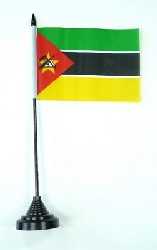 Mosambik Tisch-Fahne mit Fuss | 10 x 15 cm