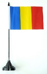 Rumänien Tisch-Fahne mit Fuss | 10 x 15 cm