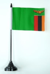 Sambia Tisch-Fahne mit Fuss | 10 x 15 cm