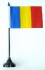 Tschad Tisch-Fahne mit Fuss | 10 x 15 cm