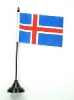 Island Tisch-Fahne mit Fuss | 10 x 15 cm