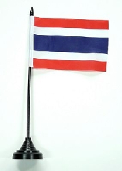 Thailand Tisch-Fahne mit Fuss | 10 x 15 cm
