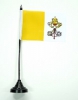 Vatikan Tisch-Fahne mit Fuss | 10 x 15 cm