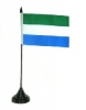 Sierra Leone Tisch-Fahne mit Fuss | 10 x 15 cm