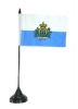 San Marino Tisch-Fahne mit Fuss | 10 x 15 cm