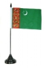 Turkmenistan Tisch-Fahne mit Fuss | 10 x 15 cm