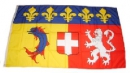 Fahne / Flagge Rhone Alpes gedruckt | 90 x 150  cm