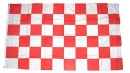 Fan-Fahne im Karo Design rot / weiss | 60 x 90  cm
