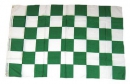Fan-Fahne im Karo Design grün / weiss | 60 x 90  cm