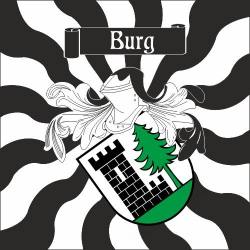 Fahne geflammt Gemeinde 5736 Burg (AG) | 30 x 30 cm und Grösser