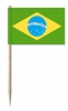 Mini-Fahnen Brasilien Pack à 50 Stück | 30 x 40 mm