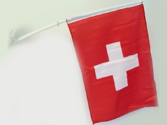 TS24direkt 2er Set Schweiz Autofahne/Flagge