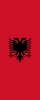 50% ALBANIEN Fahne in Top-Qualität gedruckt im Hochformat 80 x 200 cm