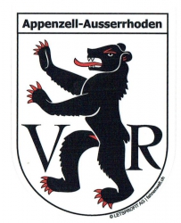 Wappen Appenzell-Ausserrhoden Aufkleber AR | ca. 13.5 x 17.7 cm