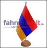 Armenien Tisch-Fahne aus Stoff mit Holzsockel | 22.5 x 15 cm
