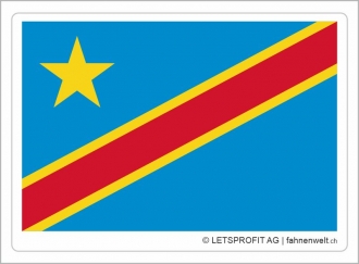 Aufkleber Kongo Demokratische Republik | 7 x 9.5 cm