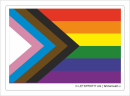 Progress-Pride-Kleber 9.8 x 7.0 cm - Zeige deine Solidarität!