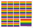 Regenbogen Fahnenkleber mit 27 Klebern | Grösse ca. 13.5 x 11.5 cm