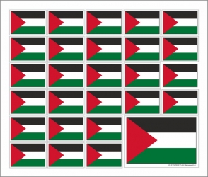 Aufkleber Palästina auf Bogen | 12.5 x 10.5 cm