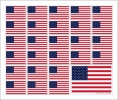Aufkleber USA auf Bogen | 12.5 x 10.5 cm