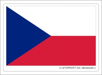 Aufkleber Tschechische Republik | 7 x 9.5 cm