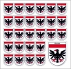 Aufkleber Sticker 5000 Aarau mit grosser und 26 kleinen Wappen