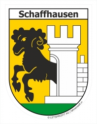 Kleber Wappen Schaffhausen 6.5 x 8.5 cm