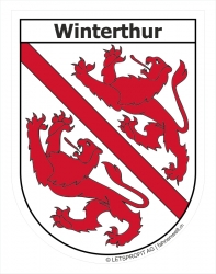 Kleber Wappen Winterthur 6.5 x 8.5 cm