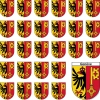Aufkleber Sticker Genf/Genève mit grosser und 26 kleinen Wappen