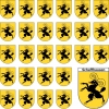 Aufkleber Sticker Schaffhausen mit grosser und 26 kleinen Kantons-Wappen