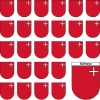 Aufkleber Sticker Schwyz mit grosser und 26 kleinen Wappen