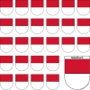 Aufkleber Sticker Solothurn mit grosser und 26 kleinen Wappen