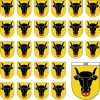 Aufkleber Sticker Uri mit grosser und 26 kleinen Wappen