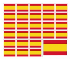 Aufkleber Spanien ohne Wappen auf Bogen | 12.5 x 10.5 cm