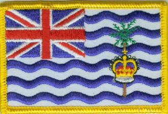 Patch Sticker zum aufbügeln Britisches Territoriumim Indischen Ozean | 5.5 x 9 cm
