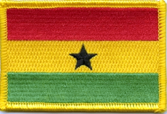 Patch Sticker zum aufbügeln Ghana | 5.5 x 9 cm