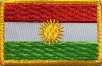 Patch Sticker zum aufbügeln Kurdistan | 5.5 x 9 cm