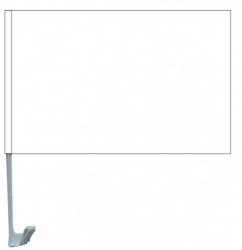 Weisse nicht bedruckte Autofahne / Autoflagge | 30 x 45 cm