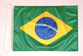Bootsfahne Brasilien klein | 15 x 25 cm