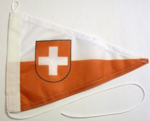 Bootswimpel Schweiz mit Wappen| 30 x 20 cm