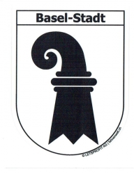 Wappen Basel-Stadt Aufkleber BS | ca. 13.5 x 17.7 cm