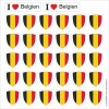 Aufkleber Belgien in Wappenform 30 Stück auf Bogen | ca. 12.5 x 12.5 cm