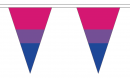Stoff Wimpelkette Bi-Pride-Farben gestreift | 54 Wimpel 20 x 30 cm 20 m lang gestreift