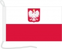 Bootsfahne Polen mit Wappen | 30 x 45 cm