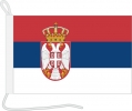 Bootsfahne Serbien mit Wappen | 30 x 45 cm