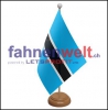 Botswana Tisch-Fahne aus Stoff mit Holzsockel | 22.5 x 15 cm