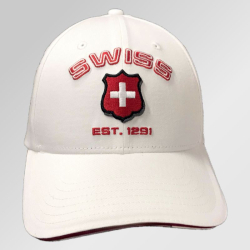 Baseballcap-Cap \"SWISS 1291\" – Rot-Weiss, One-Size