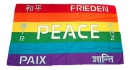 Peace mehrsprachig Regenbogen im Querformat | 60 x 90 cm