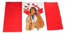 Fahne Kanada Indianer gedruckt im Querformat | 90 x 150 cm
